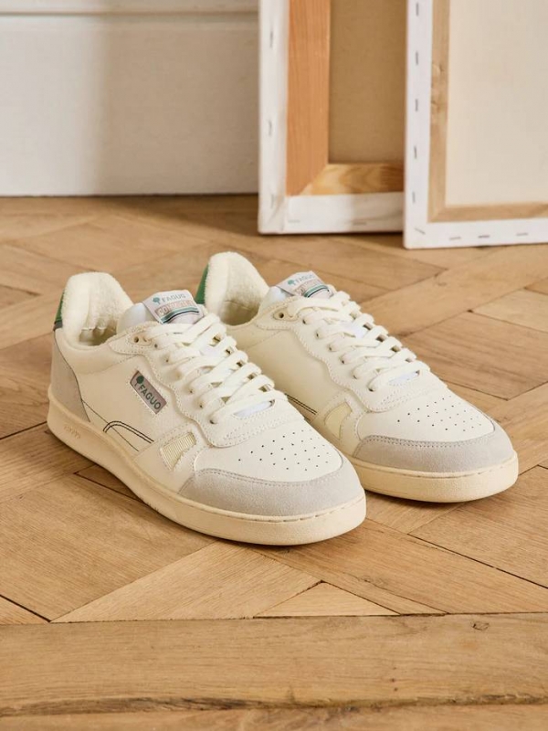 Baskets Commute 1 Homme Cyrillus Collection Faguo Blanc Vert