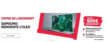 TV OLED Samsung TQ65S95C 163 cm 4K UHD Smart TV 2023 Noir