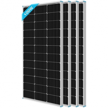 RENOGY 4 Pièces de Panneau Solaire 100W 12V Module Photovoltaïque Monocristallin