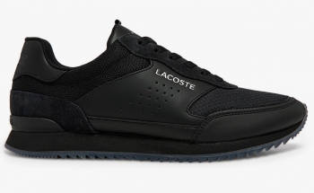 Sneakers Partner Luxe Lacoste en textile Noir