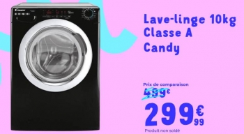 SOLDES Lave-linge hublot CANDY CSS1410TWMCBE/FR 10 kg pas cher chez Cdiscount : Réduction de -199.01€