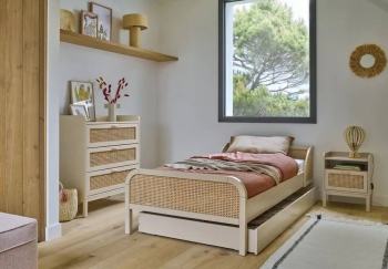 Lit SAM 90x190cm avec tiroir de rangement en option - Lit Enfant CAMIF