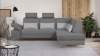 Canapé d'angle droit convertible ARTIC 4 places + coffre Tissu gris