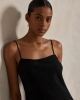 Polo Ralph Lauren Robe trapèze sans manches en lin Noir - Robe Femme Ralph Lauren