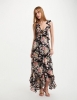 Robe longue droite RUALA Morgan imprimée multicolore