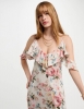 Robe longue droite ROWEN Morgan imprimée multicolore