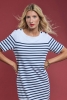 Robe longue rayée Femme Armor Lux coton rustique Blanc/Seal
