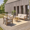 Salon bas de jardin MAORA 5 places en teck massif avec coussins de Berah Getah