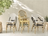 Chaises de jardin professionnelle KAFE BUSINESS en résine tressée blanche/beige - Chaises de Jardin Maisons du Monde
