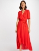 Robe longue droite asymétrique RSIBILA Morgan rouge - Robe Femme Morgan
