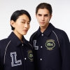 Veste Varsity Unisexe Lacoste en Laine Premium avec Badge Bleu Marine