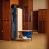 Meuble d'entrée portant ISTHME 1 porte 1 étagère en métal bleu - Meubles de chambre Maisons du Monde